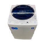 غسالة ملابس توشيبا فوق أوتوماتيك 10 كيلو بمضخة طرد - أبيض (موديل AEW-E1050SUP(WW))