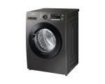 ⁦غسالة ملابس سامسونج 8 كيلو تحميل أمامي إنفرتر بالبخار - إنوكس (موديل WW80T4020CX1AS)⁩ - الصورة ⁦2⁩